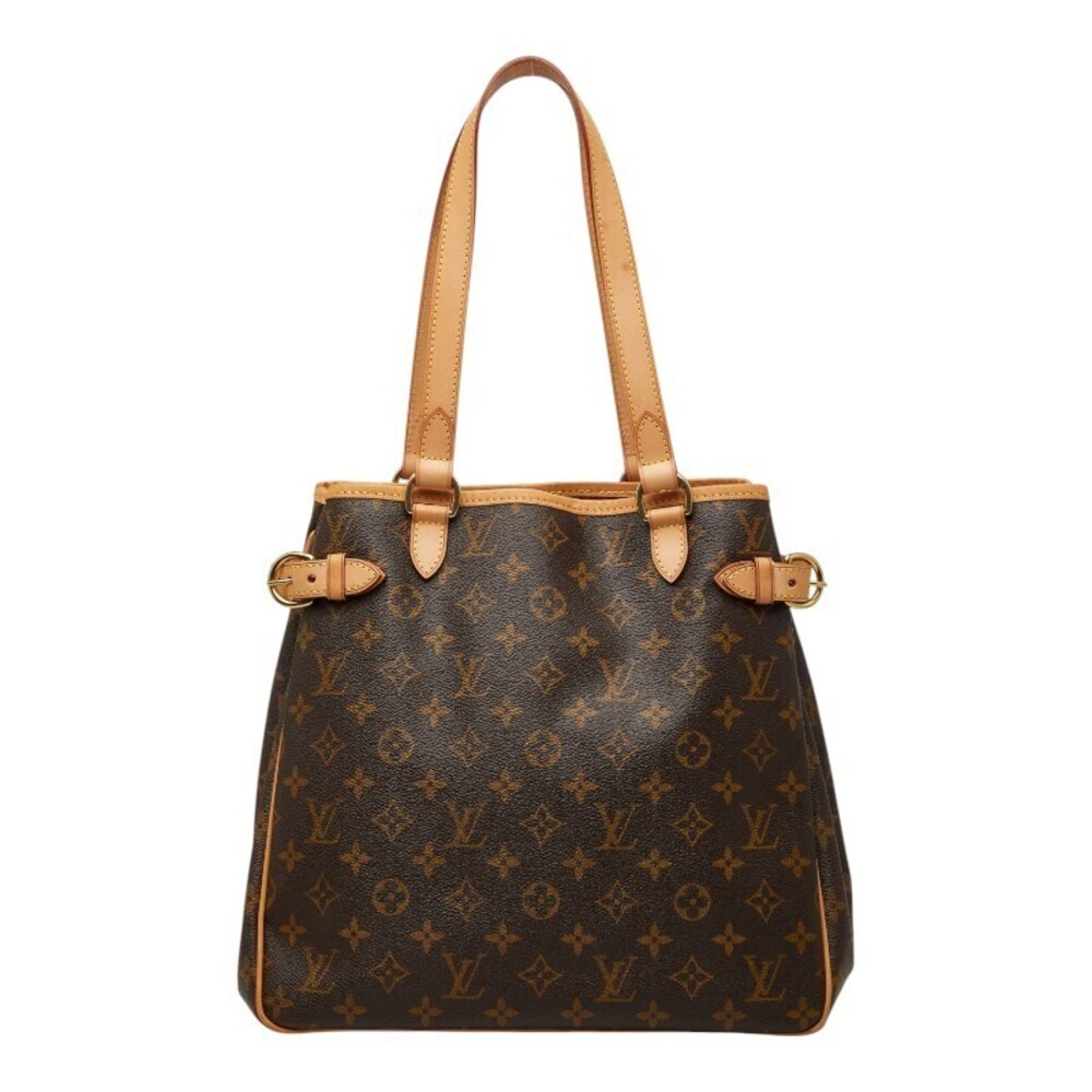 Louis Vuitton Monogram Batignolles Vertical Shoulder Bag Tote Brown Leather